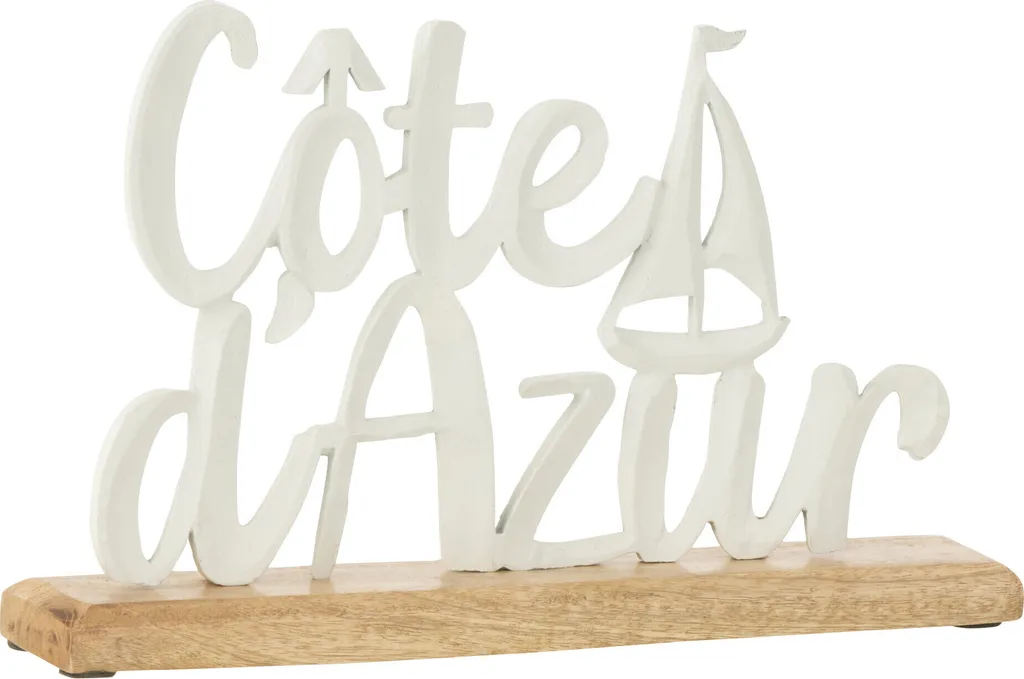 Sculpture Blanche J-Line Côte d'Azur Aluminium pour Déco Intérieure