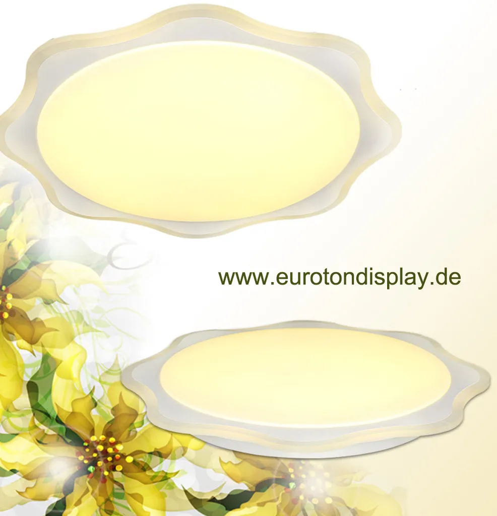 Plafonnier LED 36W à intensité variable - Design plat Ø 55 cm classe A+ - 5