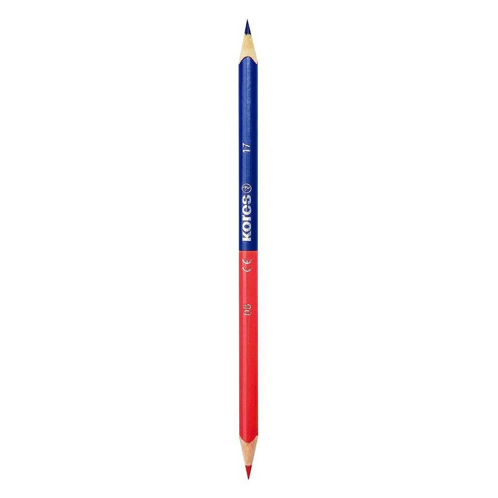 Kores Dreikant Lehrerbuntstift TWIN blau / rot Produktbild 