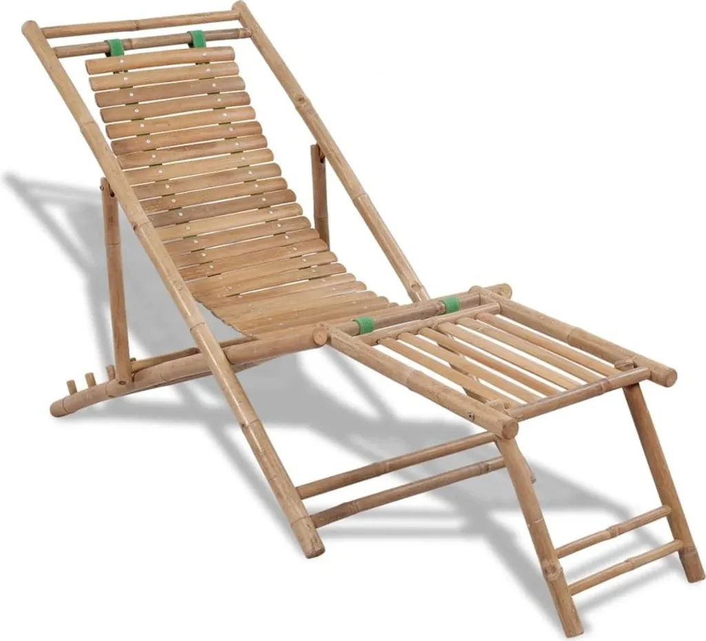 Sedia Sdraio in Bambù Design Scandinavo | Arredo Esterni di Classe