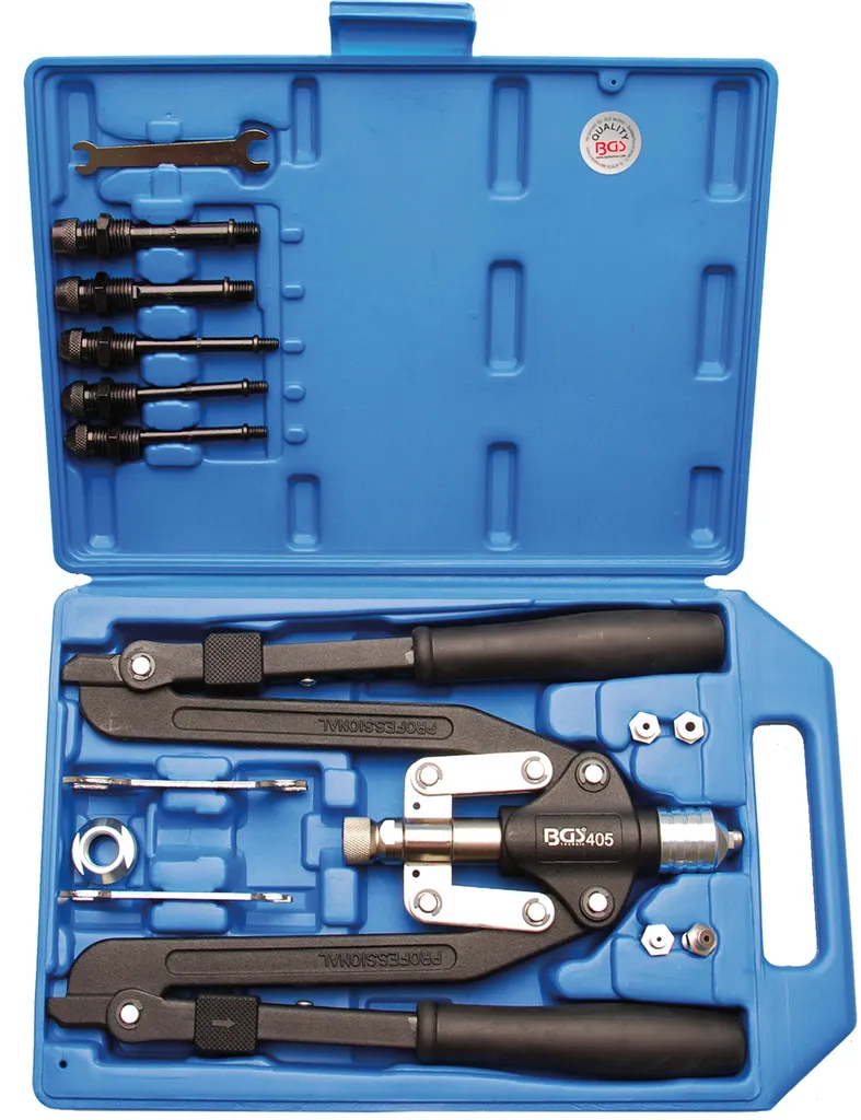 Pince à riveter manuelle grand format BGS 405 pour rivets aveugles acier