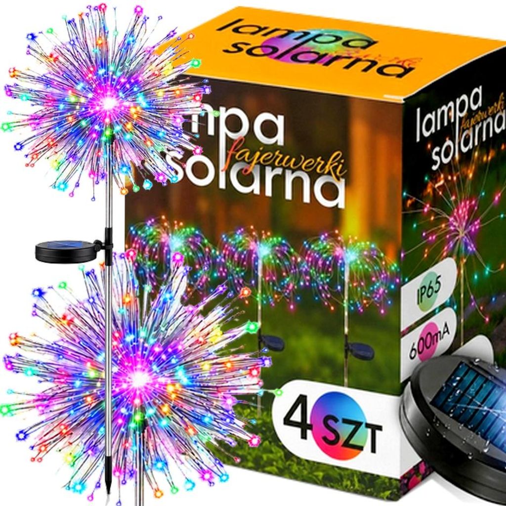 4x Solar LED Gartenleuchten Pusteblume zum Einstecken mit Produktbild 