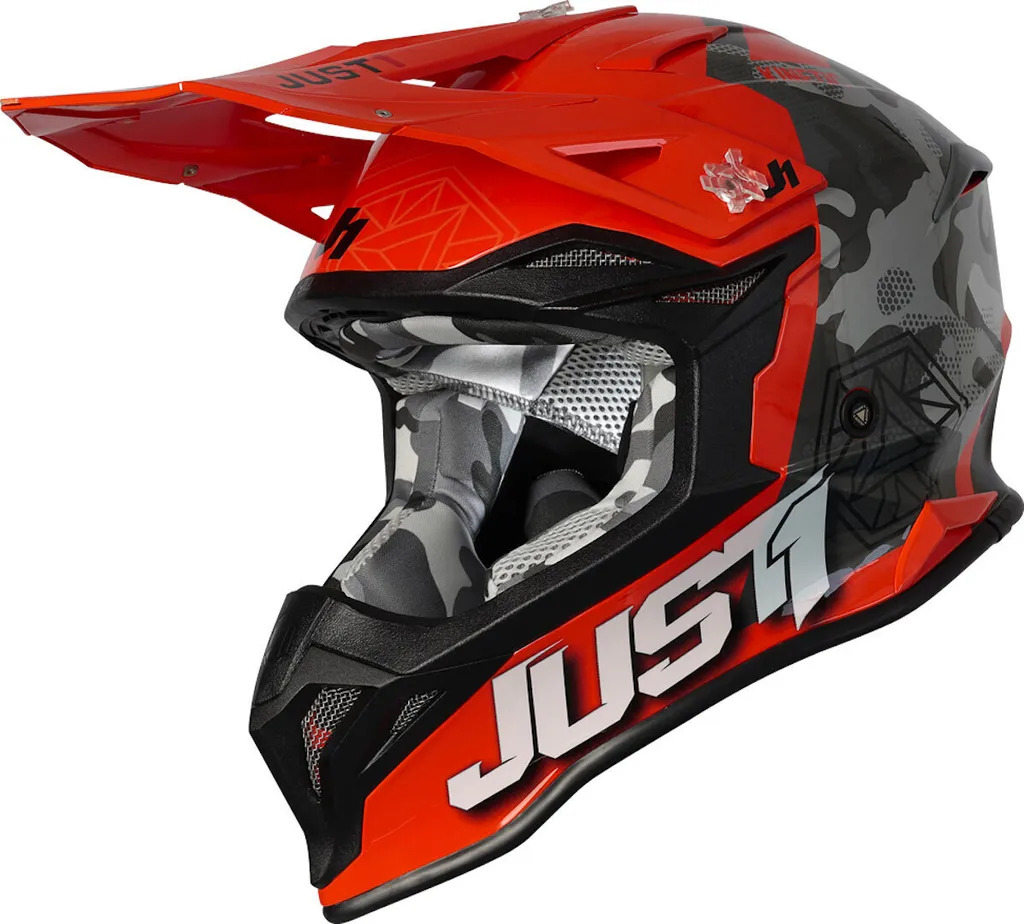 Casque Motocross Just1 J39 Kinetic Orange et Noir Taille XS 53/54cm