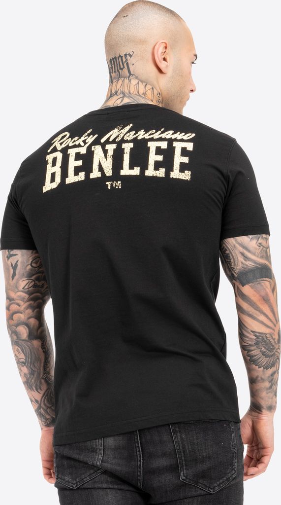 Herren T-Shirt normale Passform KILAAS Black/Yellow L BENLEE