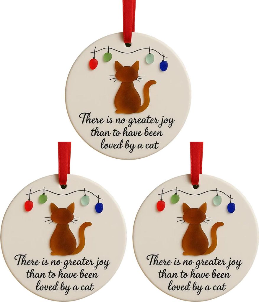 Schmuckstück aus Treibglas – Tierornament als Erinnerung an Haustiere – Weihnachtsbaumschmuck zum Aufhängen – Andenken für Katzen- und Hun...