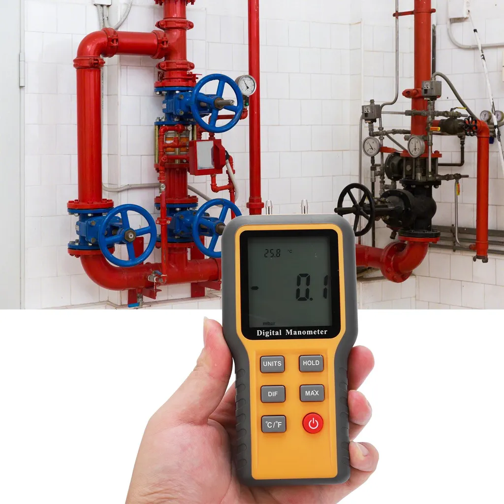 Manomètre numérique portable DP-100 pour mesure de pression d'air précise - 9
