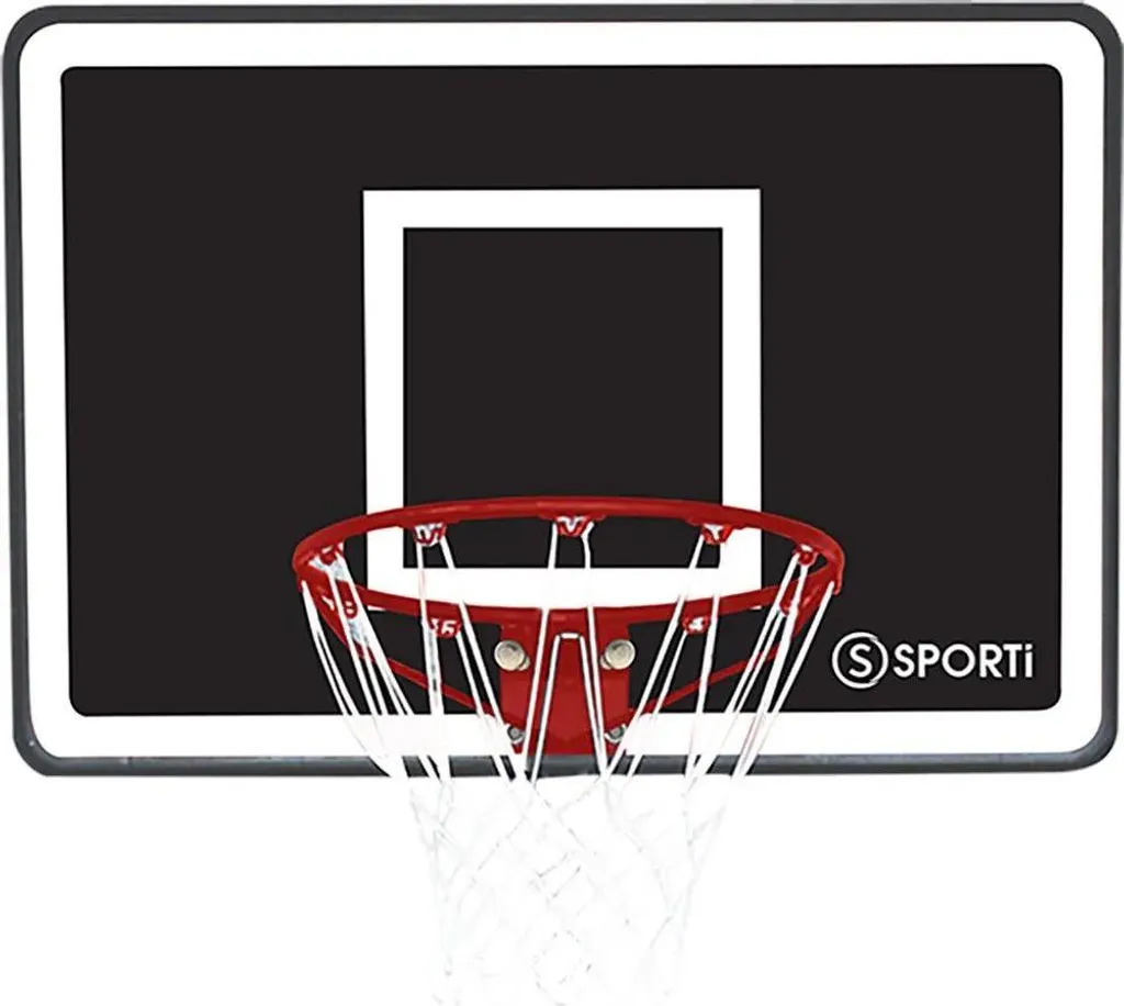 Cercle de Basket Rouge Sporti France avec Filet pour Panneau Extérieur