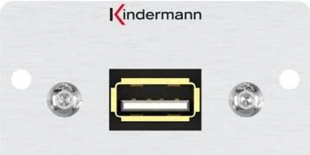 Kindermann Konnect Alu 50 USB 2.0 1m - Cache Raccordement avec Fouet