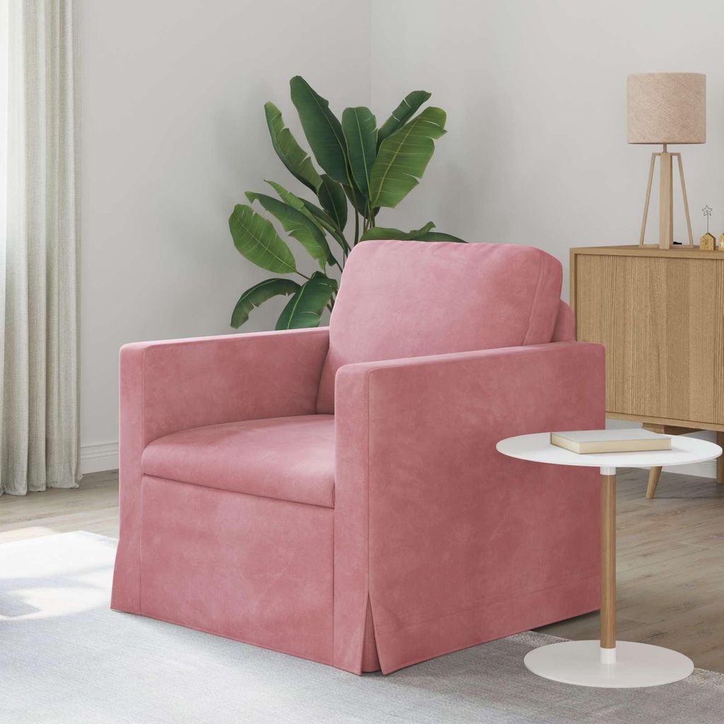 "Winterschlussverkauf" Sofa Couch 2/3 Personen - CLORIS - Wohnzimmer Sofa - Couchgarnitur/Sitzmöbel - Rosa Gesamtabmessungen: 78x78x80cm (BxTxH) S...