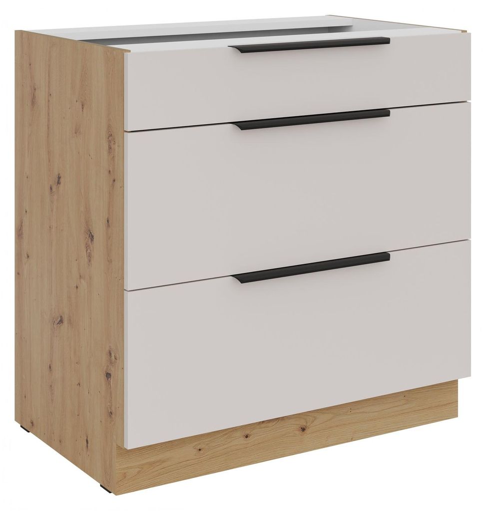 Küchen Unterschrank 80 cm Küche SOLANO Kaschmir beige matt Produktbild 