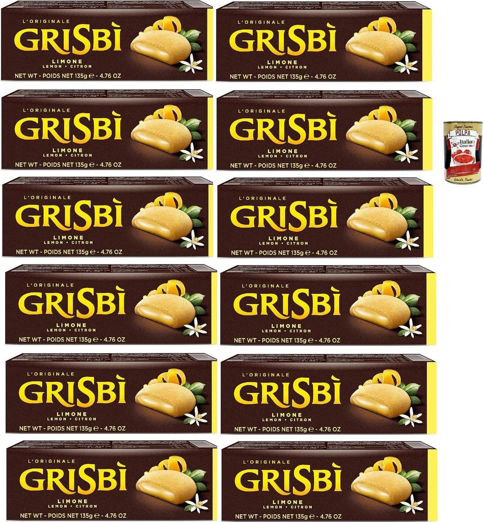 Grisbi Limone – 12 x 135 g gefüllte Zitronen-Kekse, Produktbild 