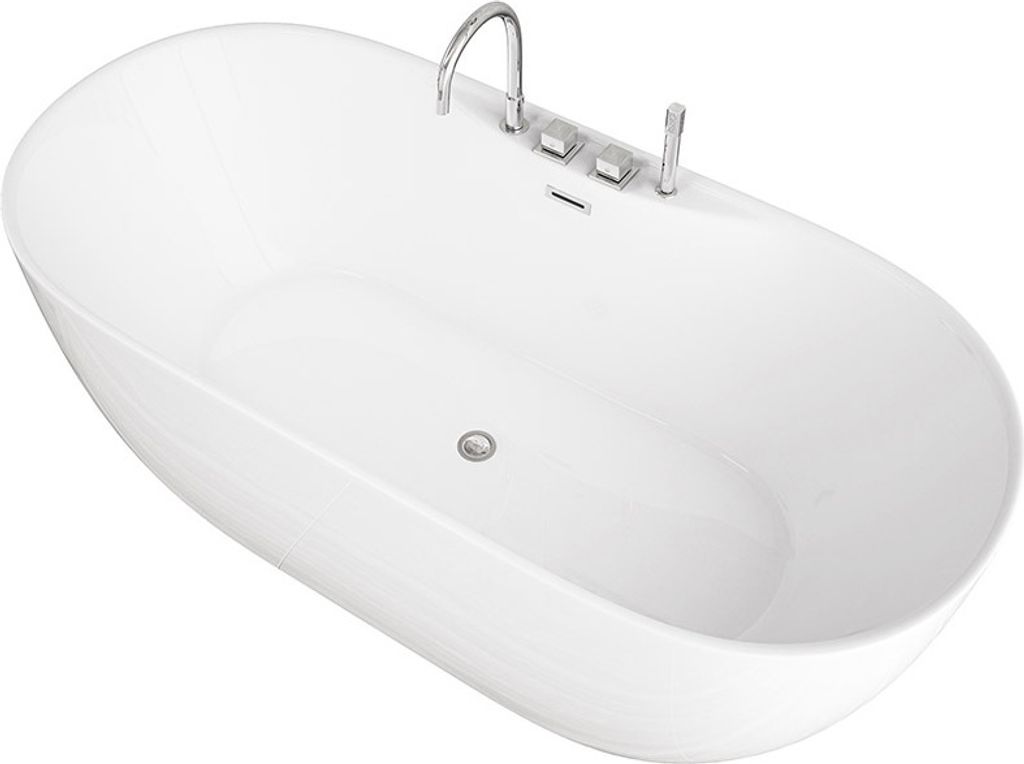 HOME DELUXE - freistehende Badewanne - LENI mit Armatur, Produktbild