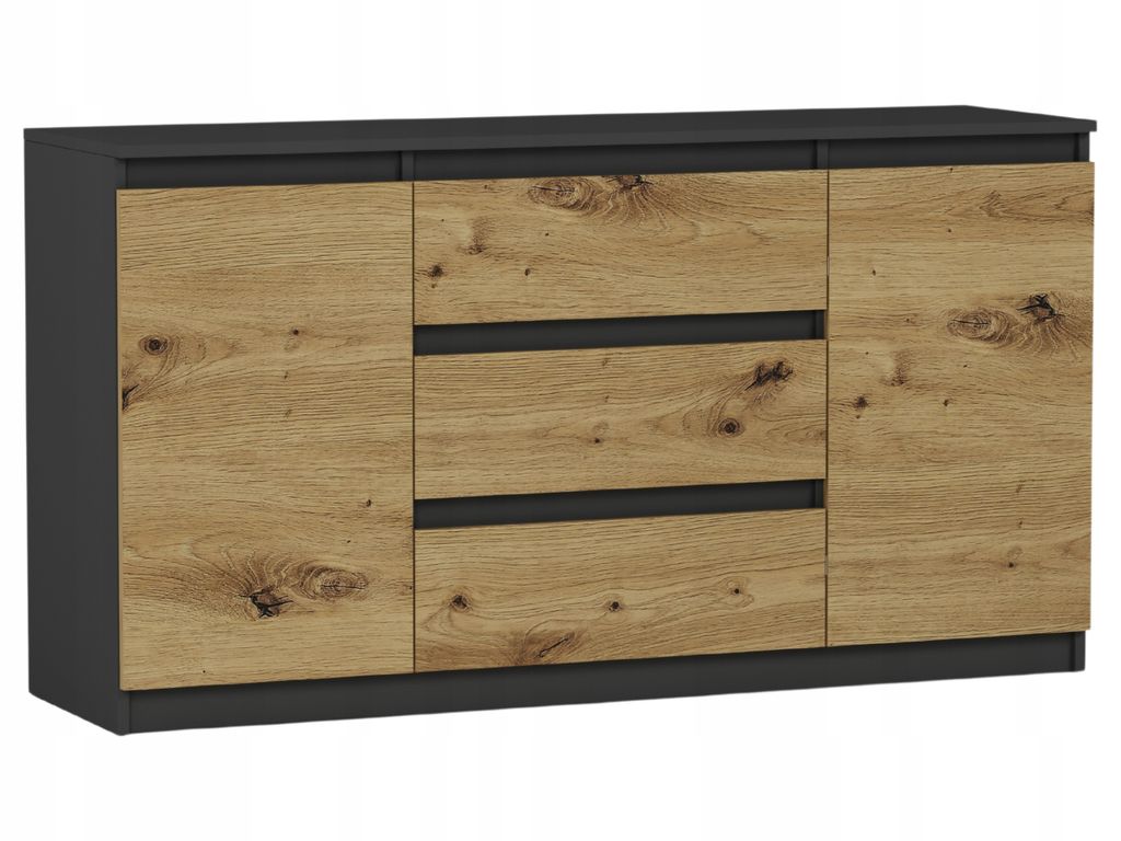 Framire Moderní komoda R-140-S3 antracyt mix artisan Obrázek produktu 