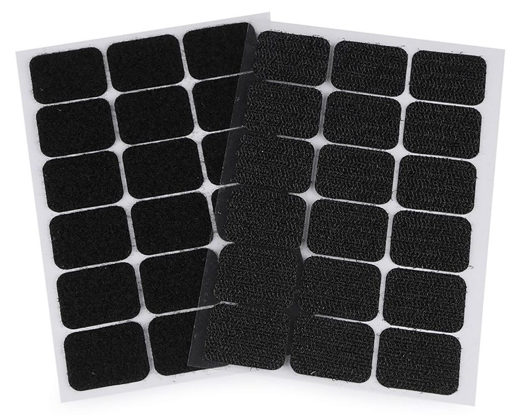 18 Klettpunkte 25x32mm schwarz