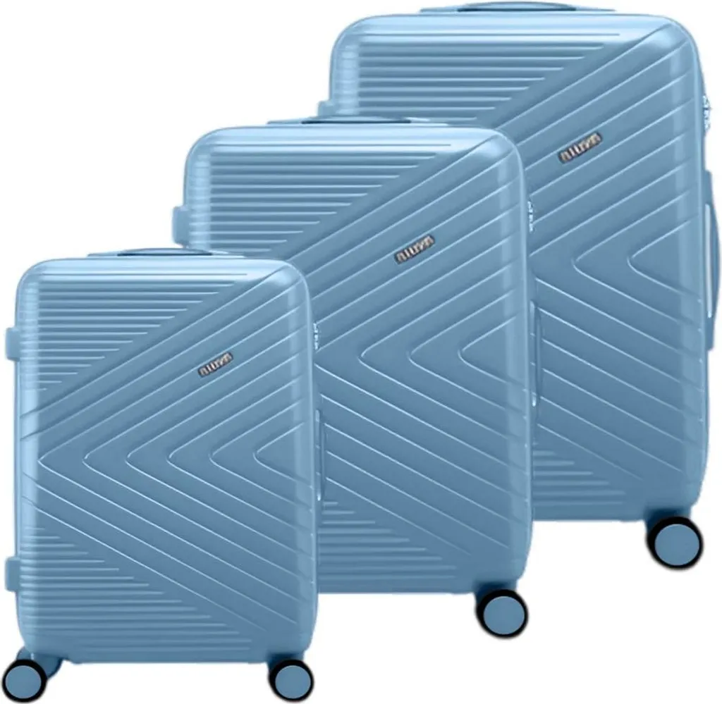 Valises TSA bleu clair Avizar set de 3 pièces à coque rigide - 4