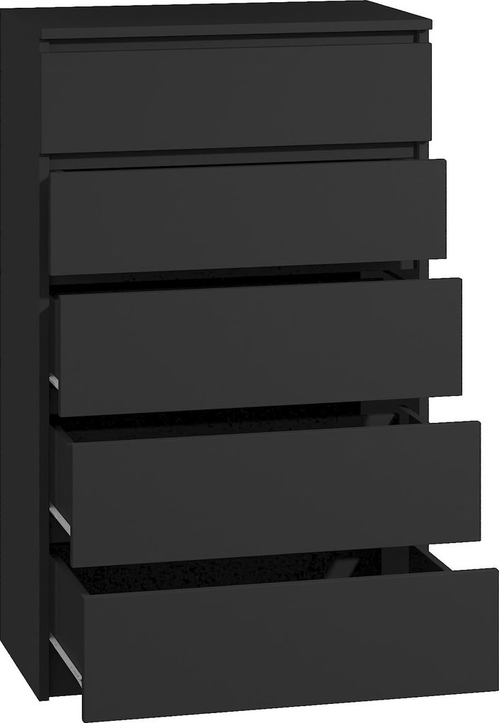 Roe Furniture | Kommode 60 cm - 5 Schubladen - Schwarz - Produktbild 2