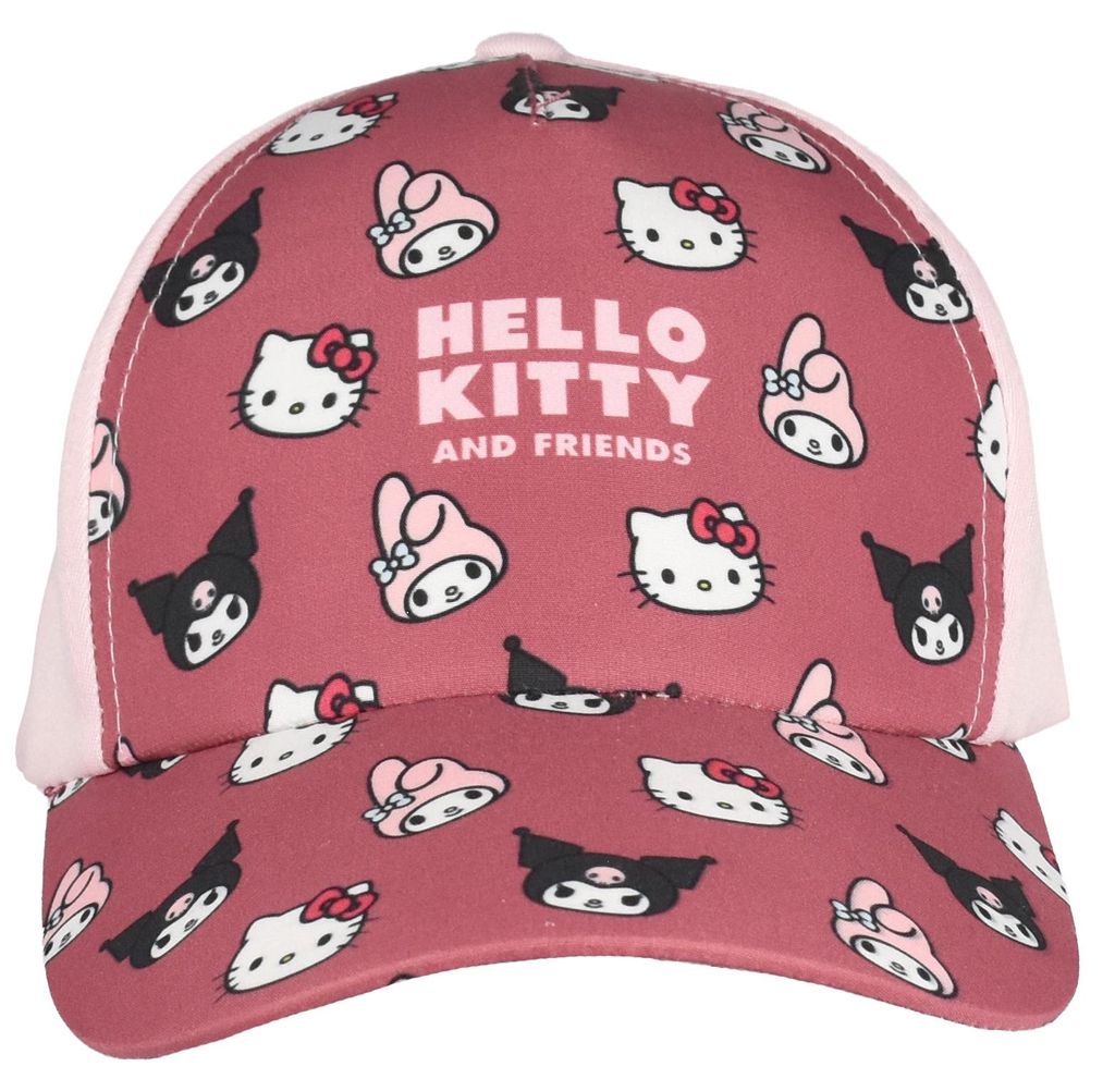 Hello Kitty Kappe für Mädchen - Friends Kinder Cap Basecap Baseballkappe verstellbar Pink