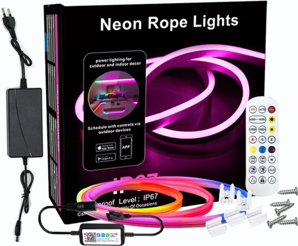 Ruban Néon LED Décoratif 10m RGB - Idéal Gaming et Salon Bluetooth