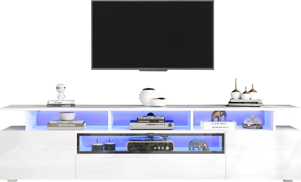 Support TV 180cm Idéal pour Cinéma Maison et Rangement Multimédia - 15