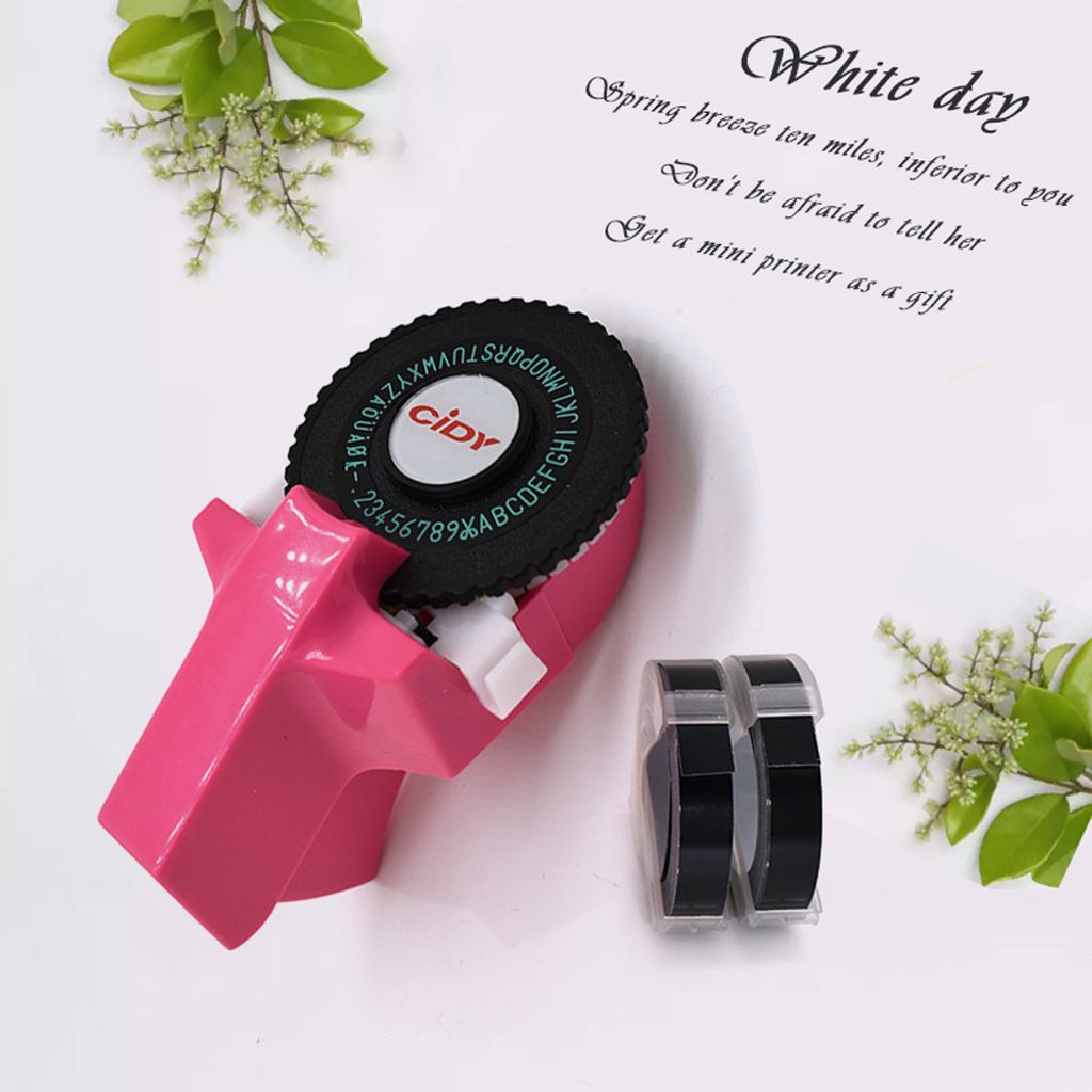Mini Portable Manual Label Maker DIY 3D-Prägung Etikettenschreiber Drucker D9M4 