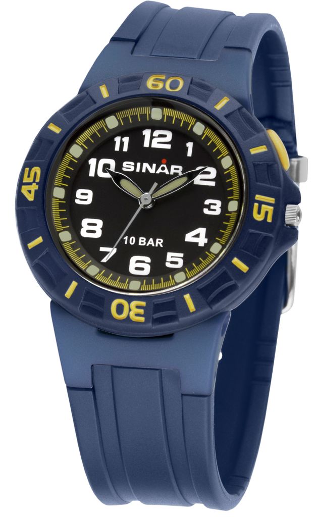 Sinar Jugenduhr blau/schwarz XB-20-2 Produktbild 