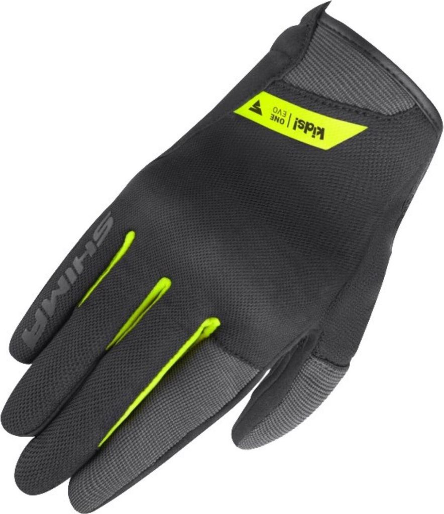 SHIMA One Evo Kinder Motorrad Handschuhe, schwarz/gelb, XS