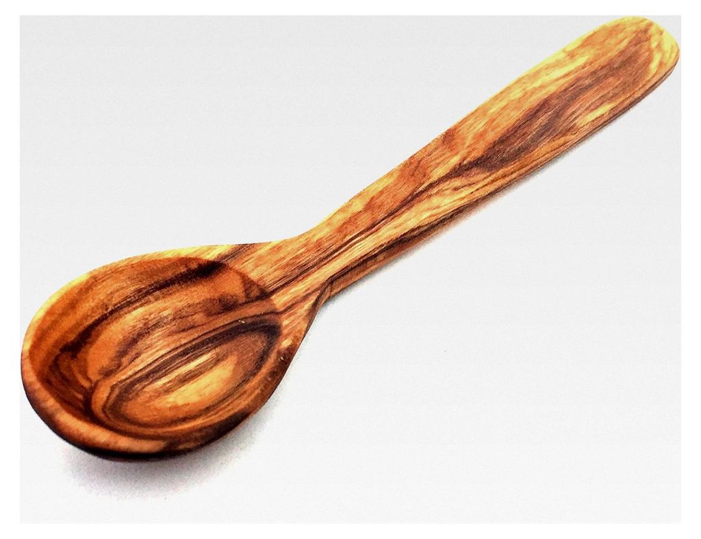 Kaffeelöffel, Teelöffel, Zuckerlöffel, Babylöffel 12 cm handgefertigt aus Olivenholz