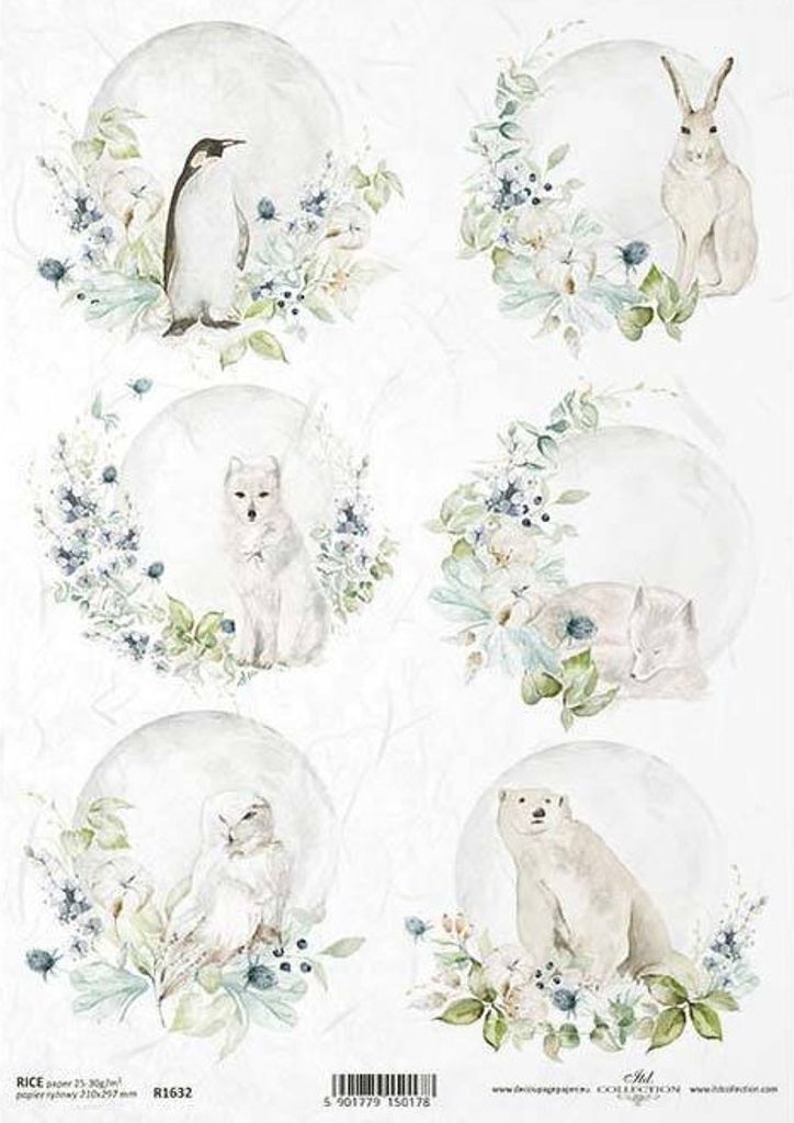 ITD Reispapier Decoupage Bastelpapier Softpapier Serviettentechnik, R1632