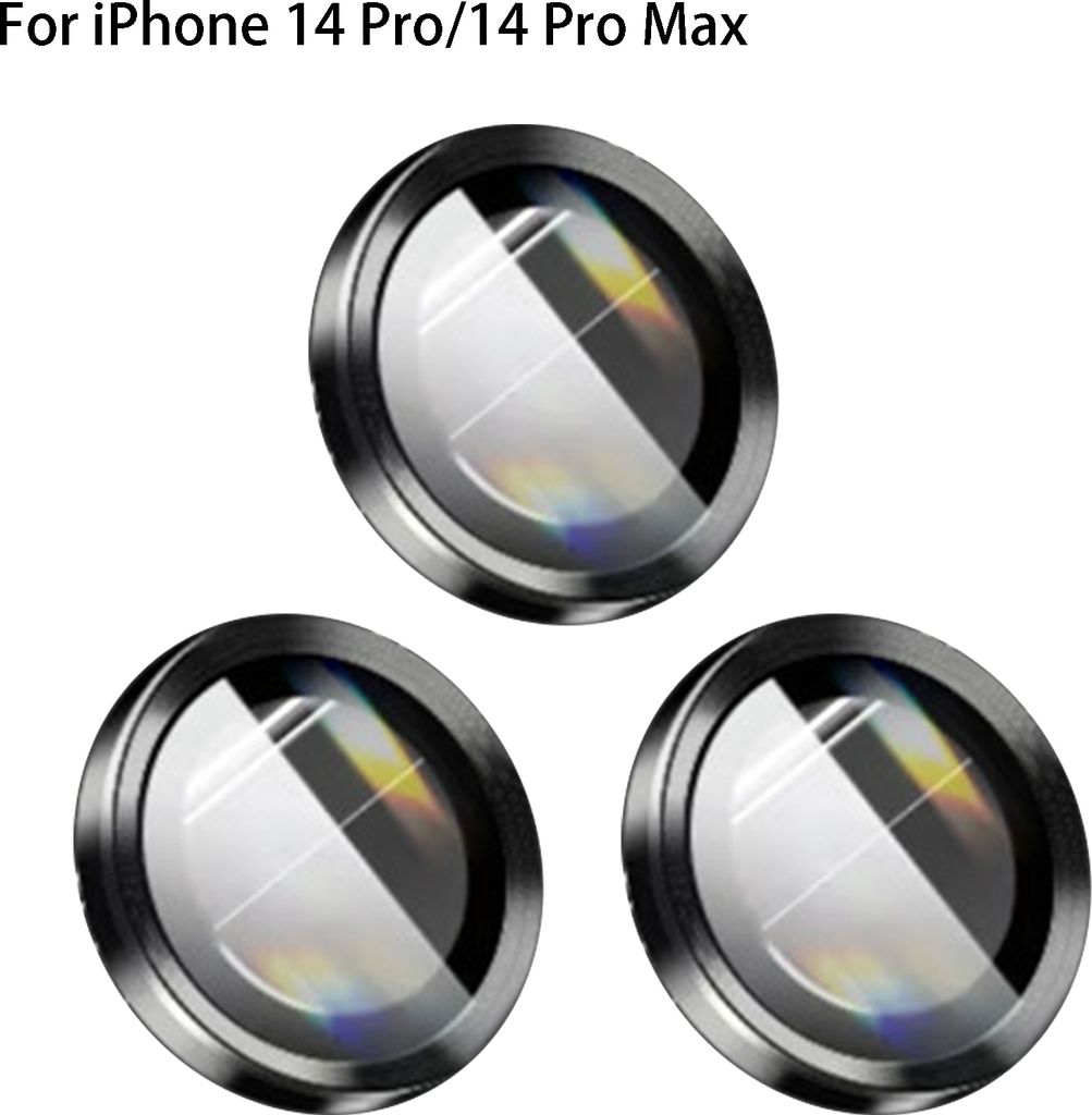 Stereometrische ultra-dünne Anti-Kratzer-Telefon-Objektiv-Protektor-Mobiltelefone Heckglasfilm Filmabdeckung-Schwarz-Größen: für iPhone 14 Pro/...