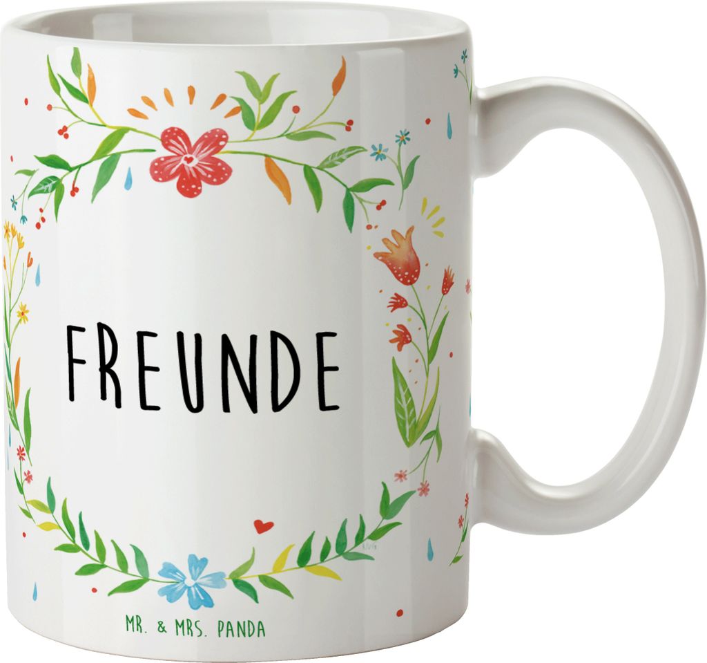 Mr. & Mrs. Panda Tasse Freunde - Geschenk, Kaffeebecher, mit Spruch, Kaffeetasse, haferl, Teetasse