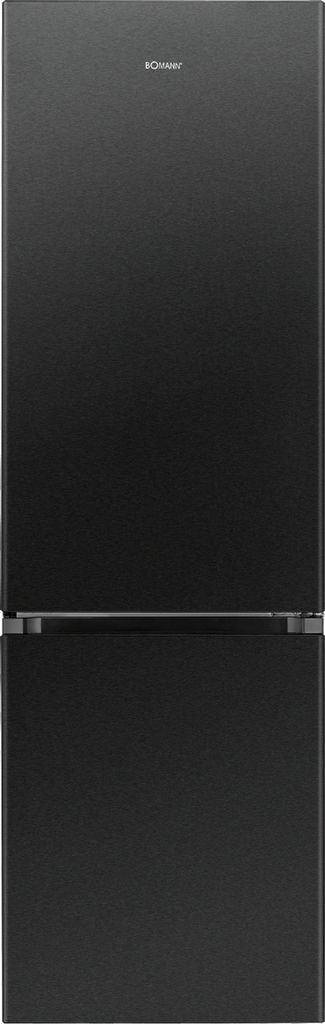 Bomann Kühlschrank mit Gefrierfach | | 180cm | Kühl Gefrierkombination leise | Türanschlag wechselbar | 269L | KG 184.1 schwarz