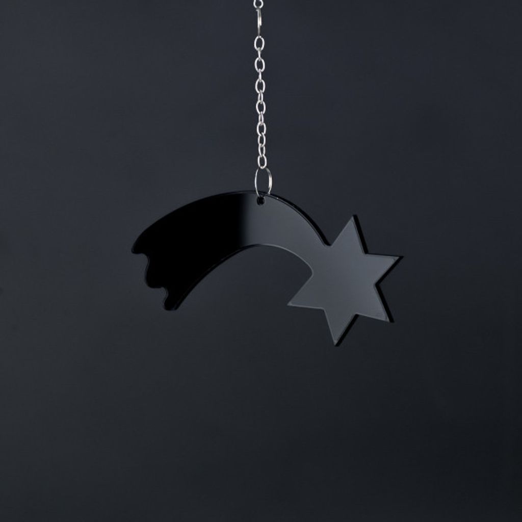 Christbaum Schmuck Weihnachtsbaum schwarz 2882 Acryl Fensterhänger