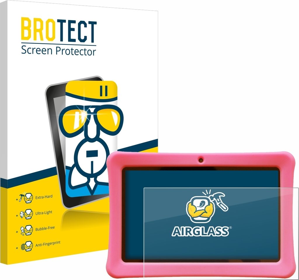 BROTECT Schutzglas für Contixo Kids 7" Tablet Schutzfolie Panzer Folie Glas Display Schutz klar