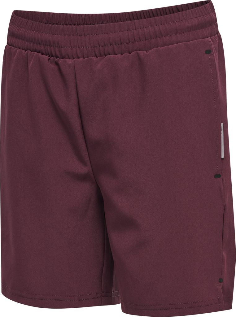 hummel hmlMOVE GRID WOVEN SHORTS KIDS - GRAPE WINE - 140