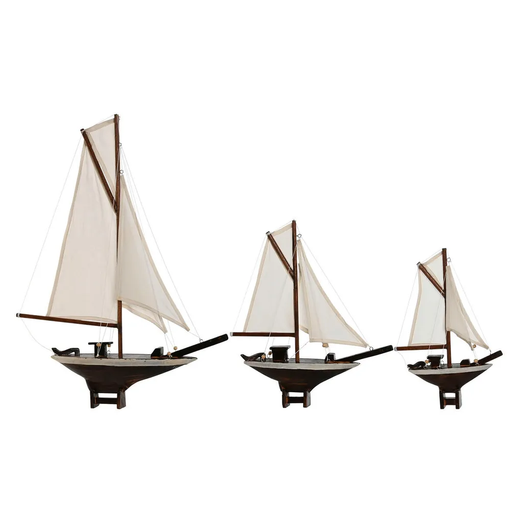 Figurine déco Home ESPRIT Blanc et Marron Méditerranéen 55 x 8 x 70 cm