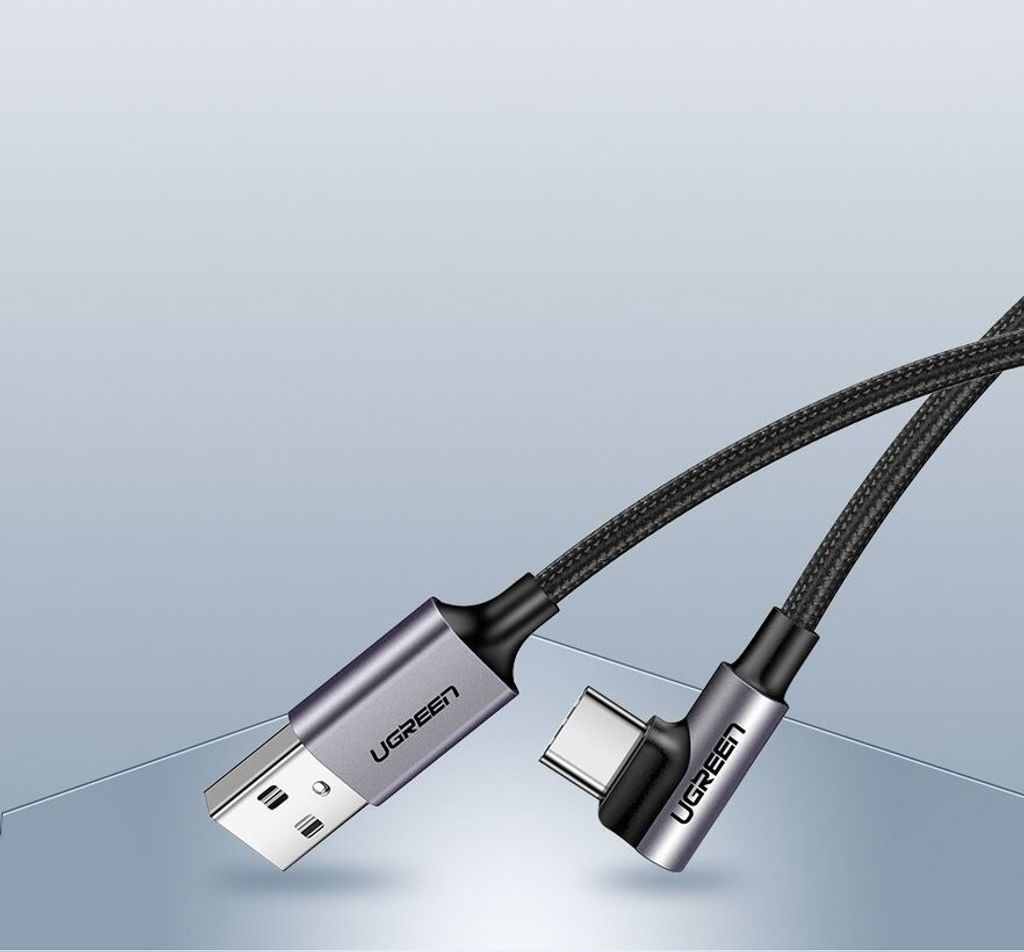 Ugreen Kątowy Kabel Przewód Usb - Usb Typ C 1M 3A Szary Zdjęcie produktu 29