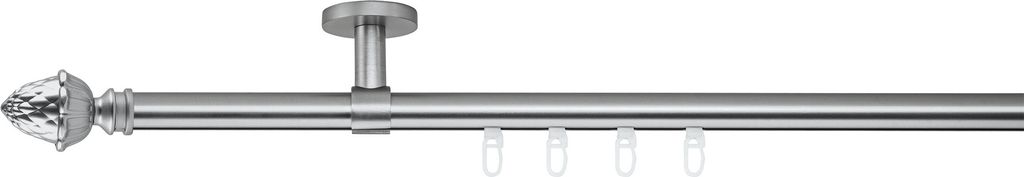 SN Deco - Innenlaufgarnitur Nantes, 19 mm, 1-Lauf, chrom-matt, 160 cm, Deckenträger