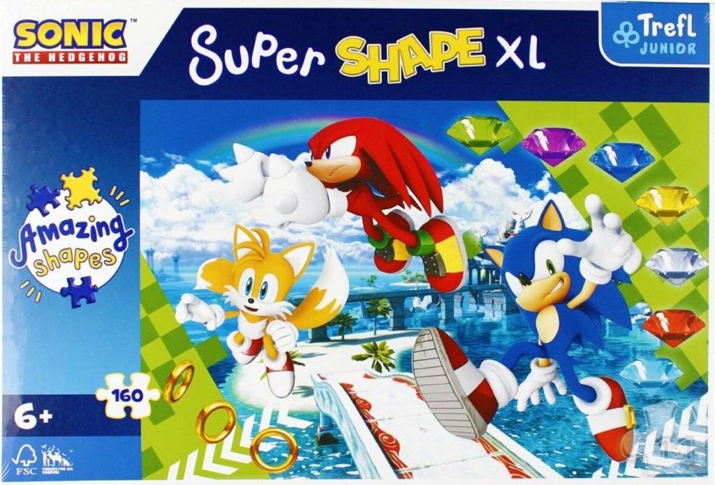 Trefl Puzzle De Sonic Y Sus Amigos – 160 Piezas Con Personajes Del Videojuego, Para Niños De 6 Años En Adelante