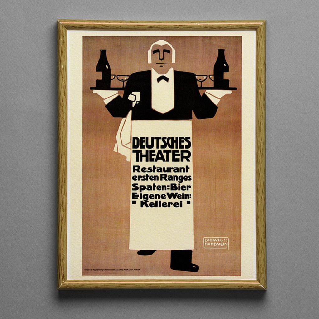 Klassisches Wandposter - Theaterrestaurant Deutschland - A3 (29,7 cm x 42 cm)