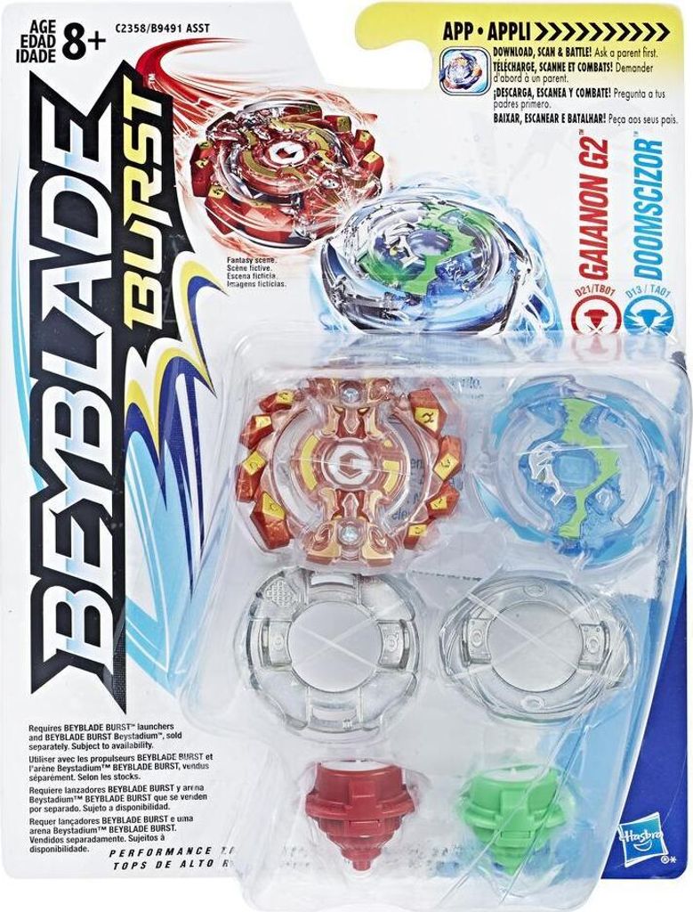 Bey Beyblade Dual Pack: Gaianon G2 & Doomscizor