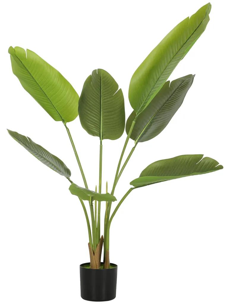 Plante artificielle intérieure 109 cm avec pot en plastique vert