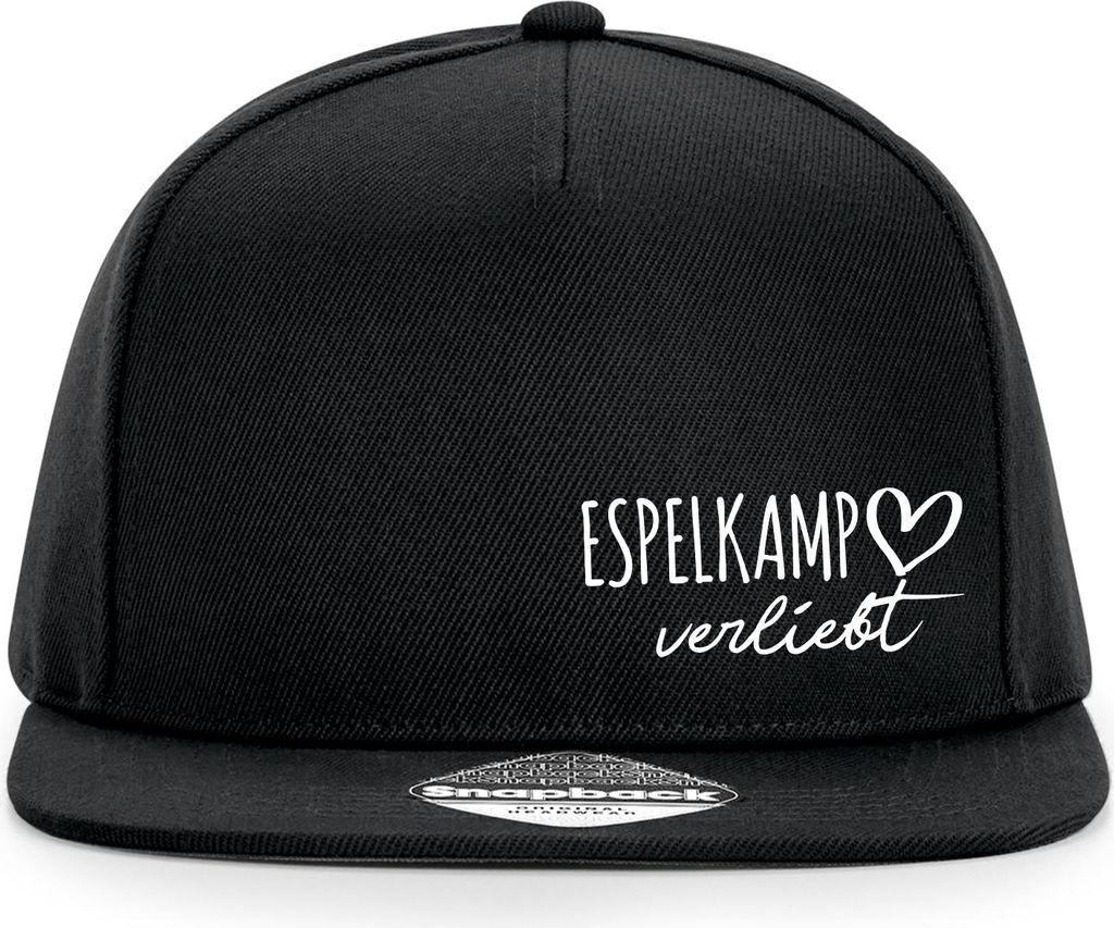 Huuraa Cappy Mütze Espelkamp verliebt Black Polyester Snapback Kappe Geschenkidee