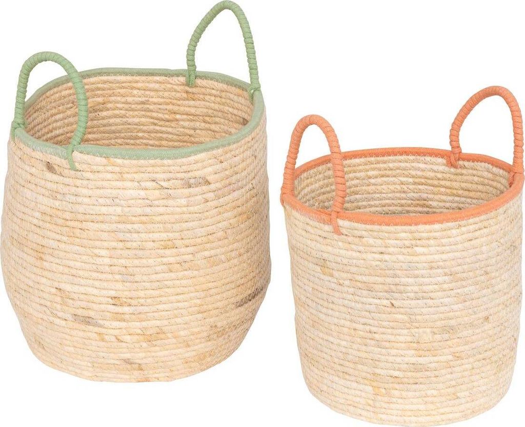 2 körbe "wild" beige - Atmosphera créateur d'intérieur