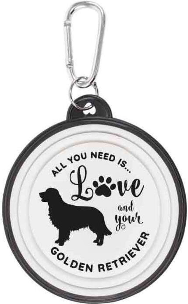 Hundenapf Golden Retriever Walkies by bb-Klostermann - Faltbarer Hundenapf to go