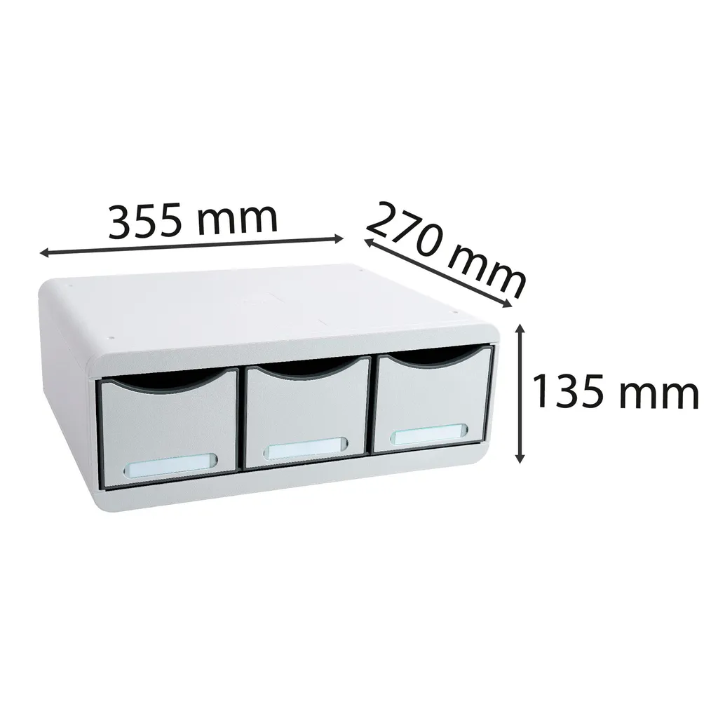 Module de Classement de Bureau à 3 Tiroirs pour Format A4 Exacompta - 3