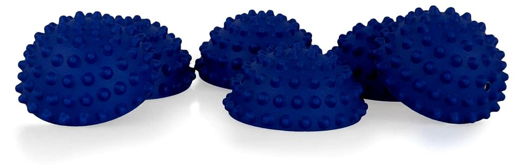 6 x TheraPIE Balance Igel MINI sehr fest | Durchmesser: 9 cm | Gymnastik Igel | Igelball | Kleiner Balance Igel (Dunkel-Blau)