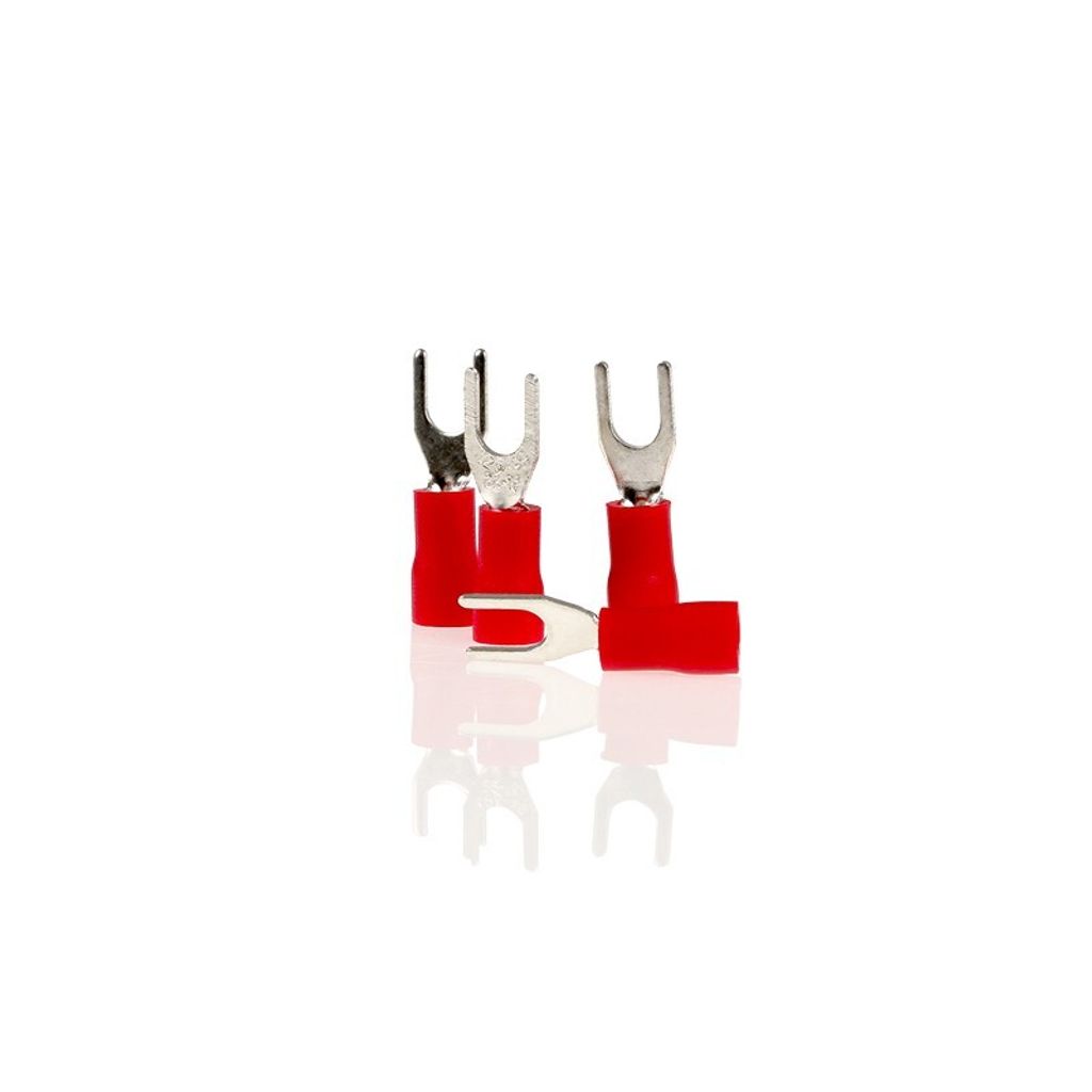 alca® Zaciski widełkowe, czerwone, 4,3 mm, 10 szt., 0,5–1,5 Zdjęcie produktu 