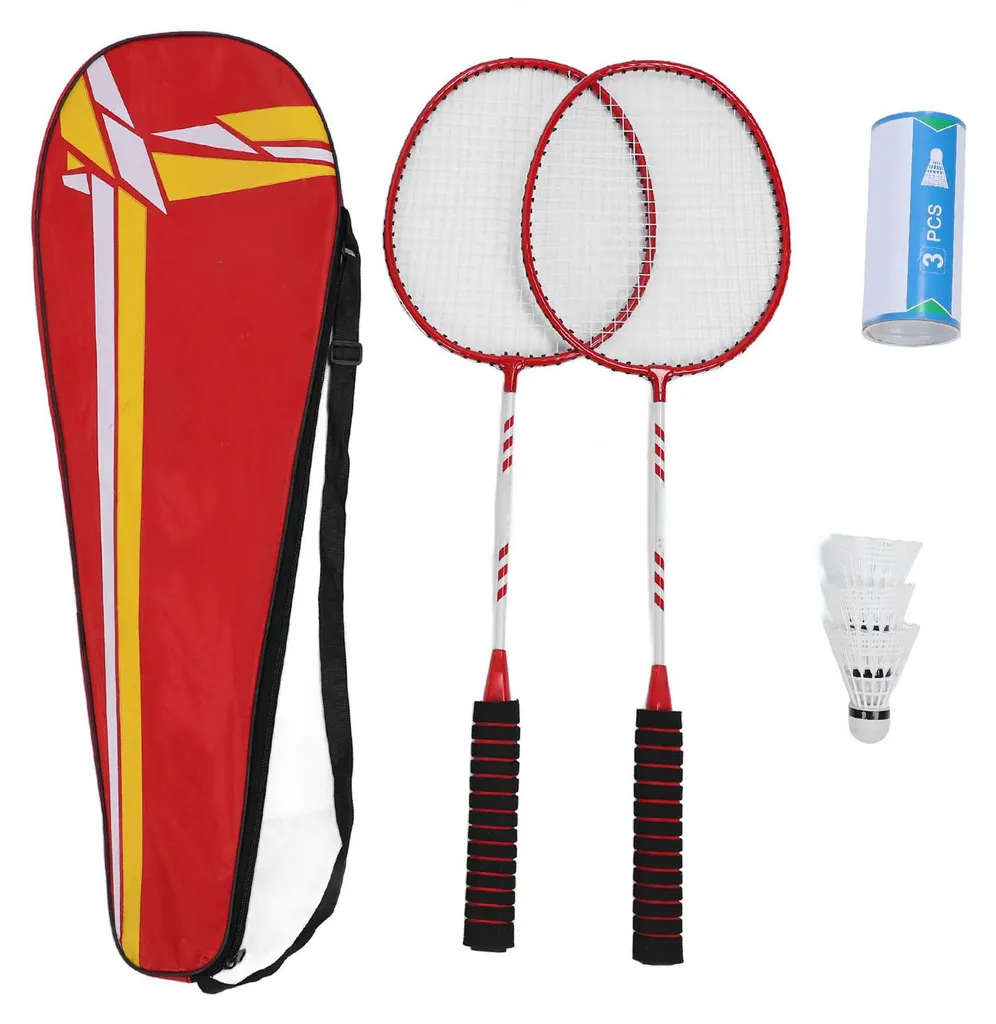 Kit de badminton pour jeux de plein air : 2 raquettes Hinte et sac
