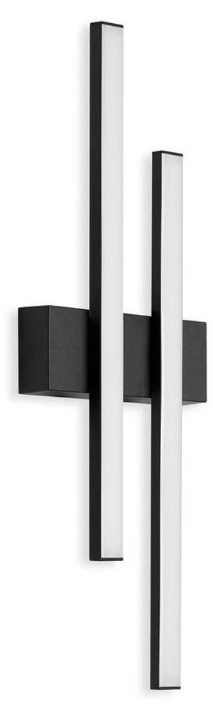 LED Außenwandleuchte 2-flammig IP44 4 W schwarz Produktbild 