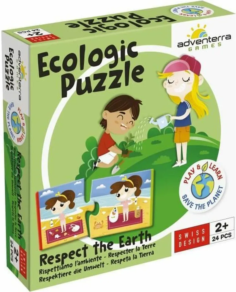Adventerra Puzzle Éducatif : Jeu de Société Écologique pour Enfant